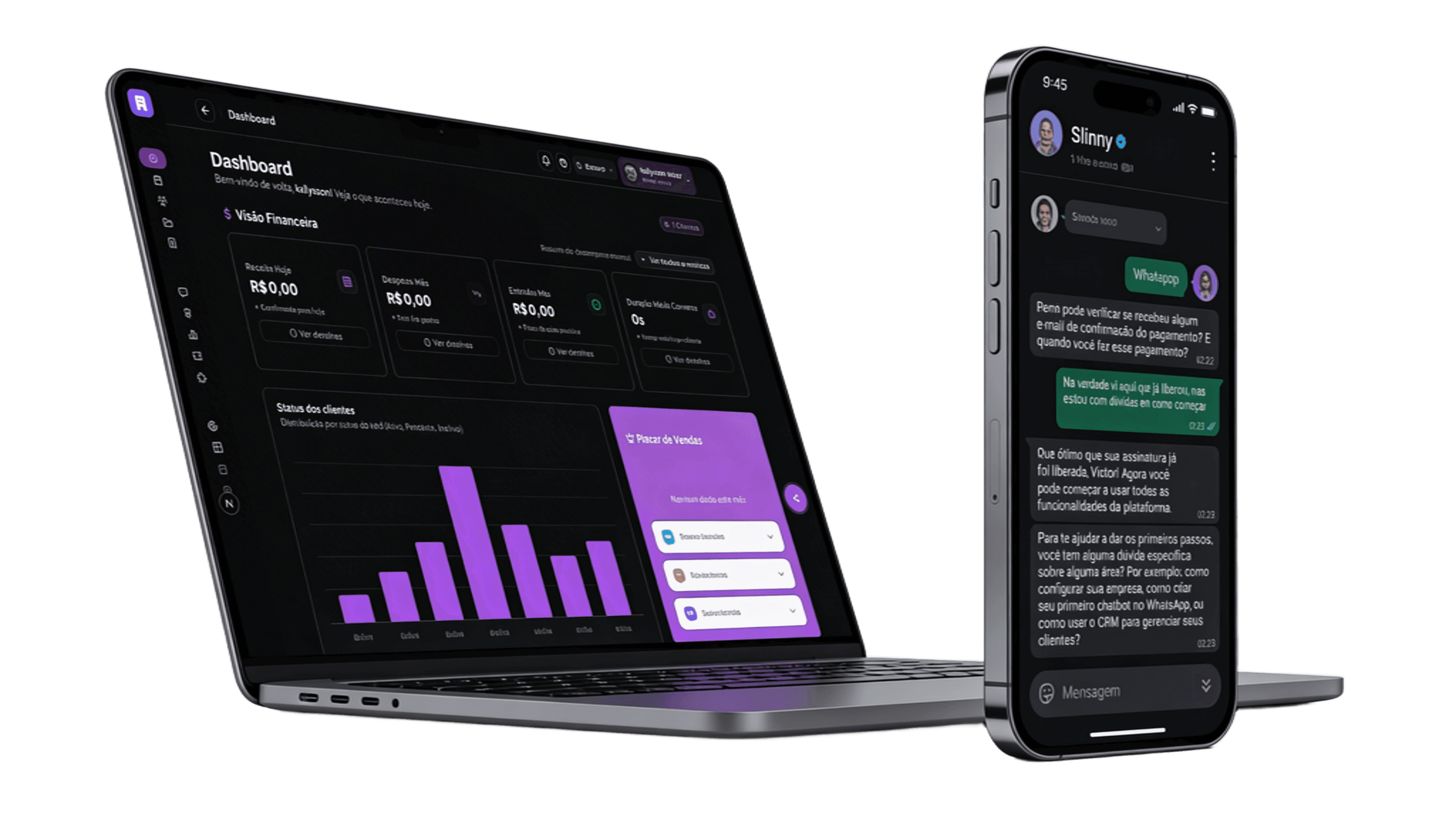 Atendimento WhatsApp integrado ao Slinny